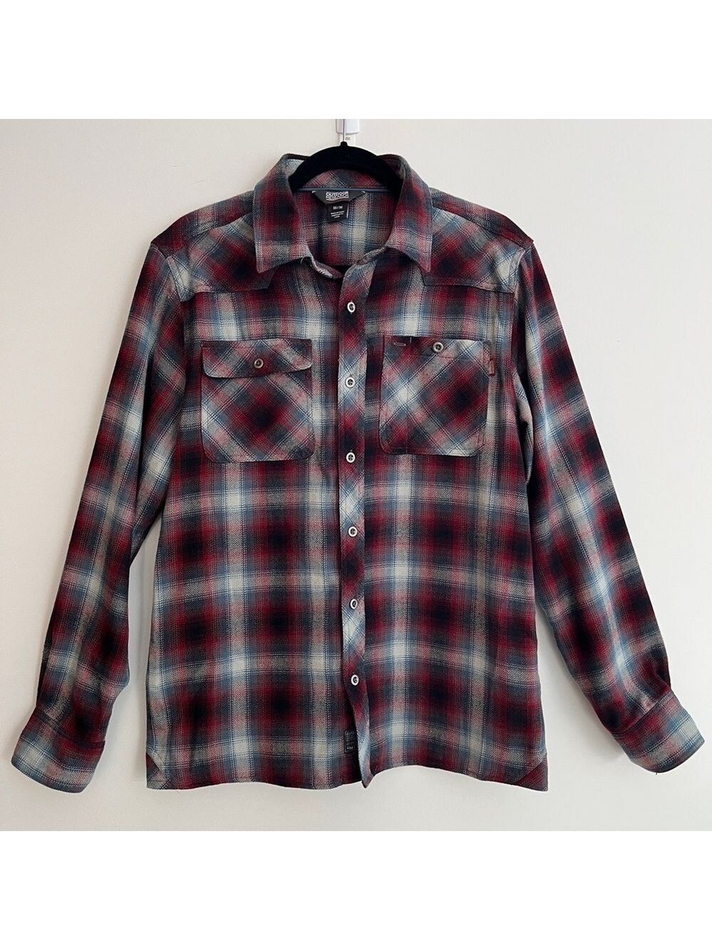 OUTDOOR RESEARCH Men's Flannel Feedback Button Front Shirt Casual Hiking Camping
